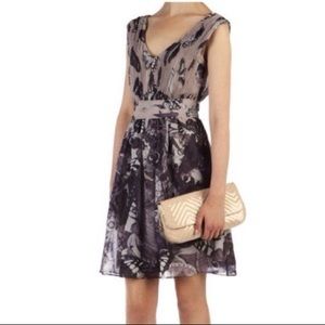 Like New Ted Baker V-Neck Purple Mini Dress Size 1